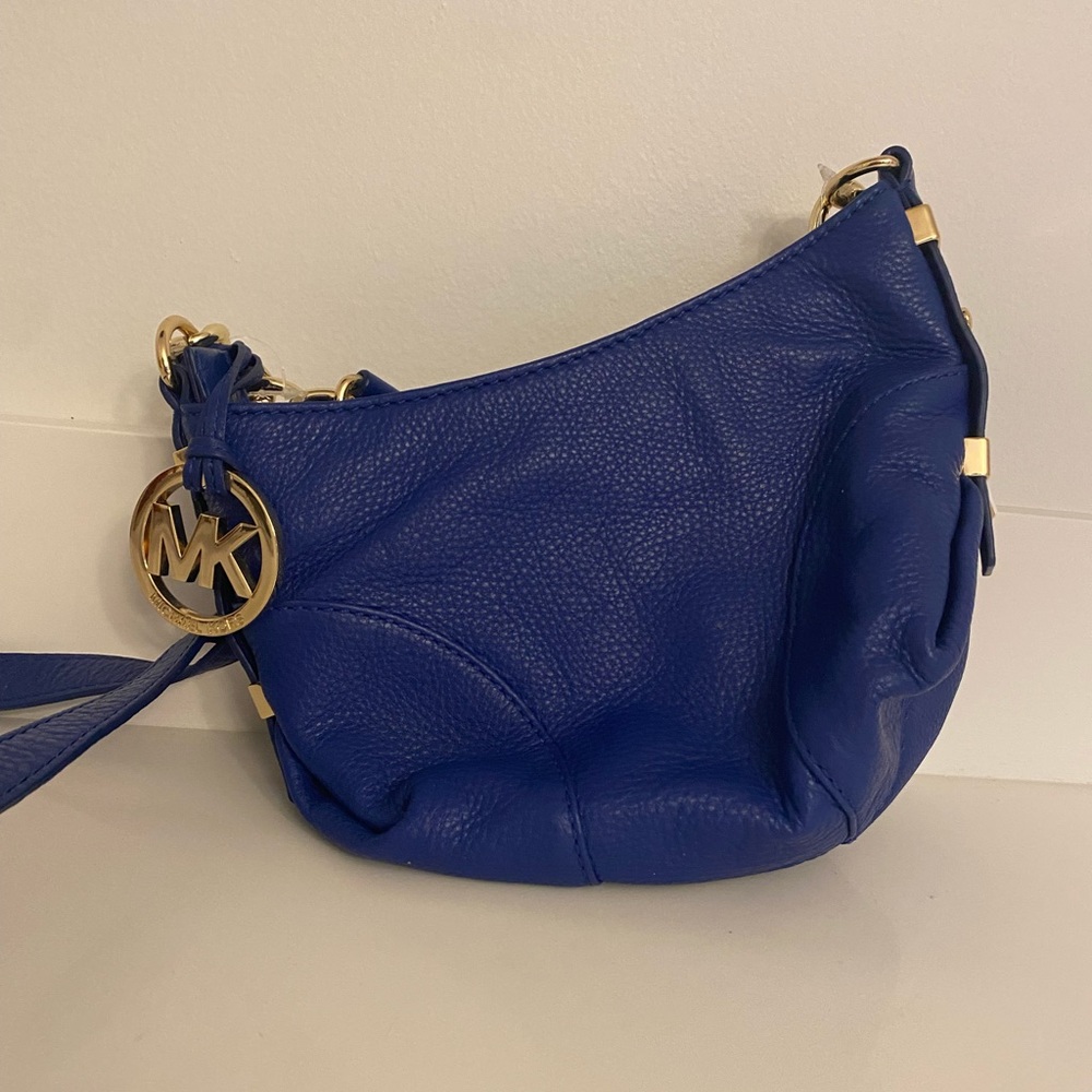 Blue Michael Kors Messenger Bag